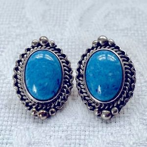Vintage Sterling Silver and Turquoise Earrings
